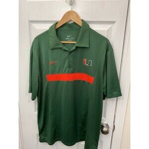 Nike Dri-FIT Miami Hurricanes Large Polo Shirt